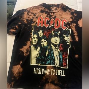 AC/DC Bleached Graphic Tee ** Lightly Worn